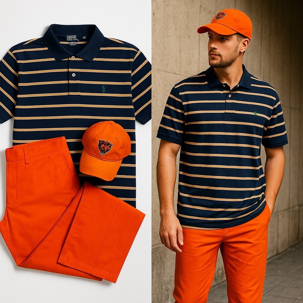 Ralph Lauren Polo Shirt XL Tall + RLX golf orange Pants 33/32
